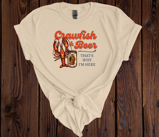 Crawfish & Beer Tee - 2 Color Options