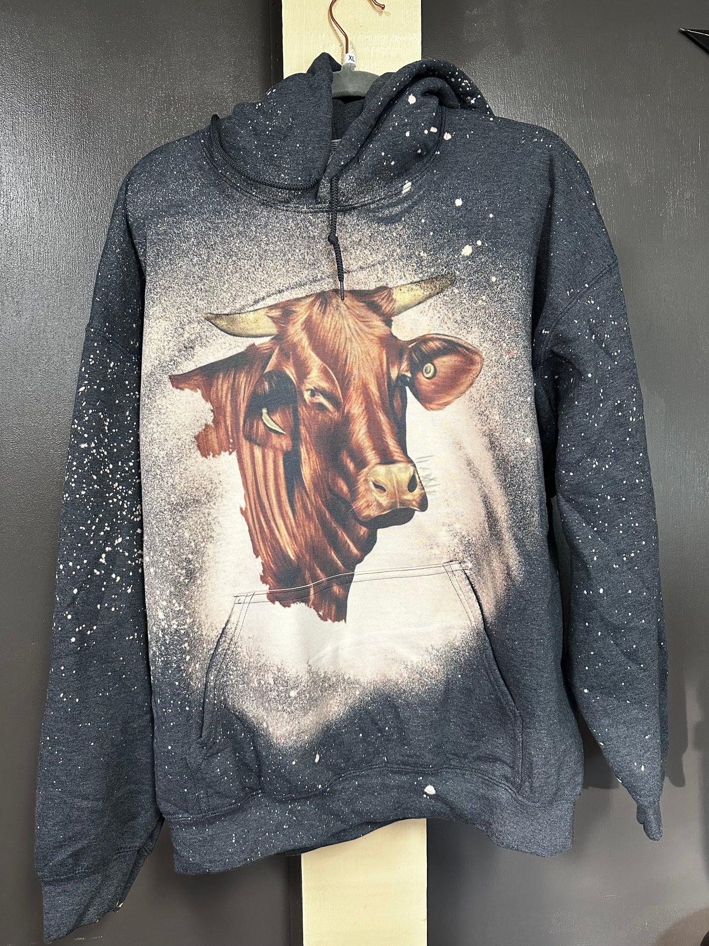 Santa Gertrudis - Bleached Hoodie - Made To Order