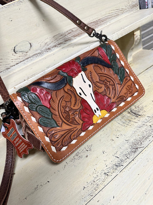 American Darling Bull Skull Crossbody