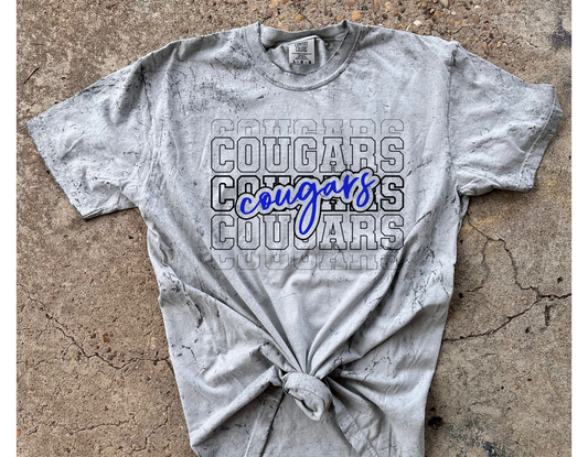 Stacked Edgy Cougars Tee - CC