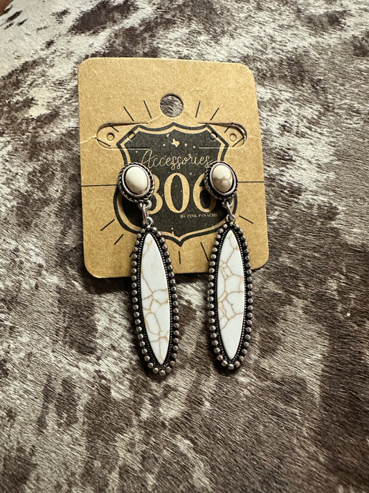 Long Oval Earrings