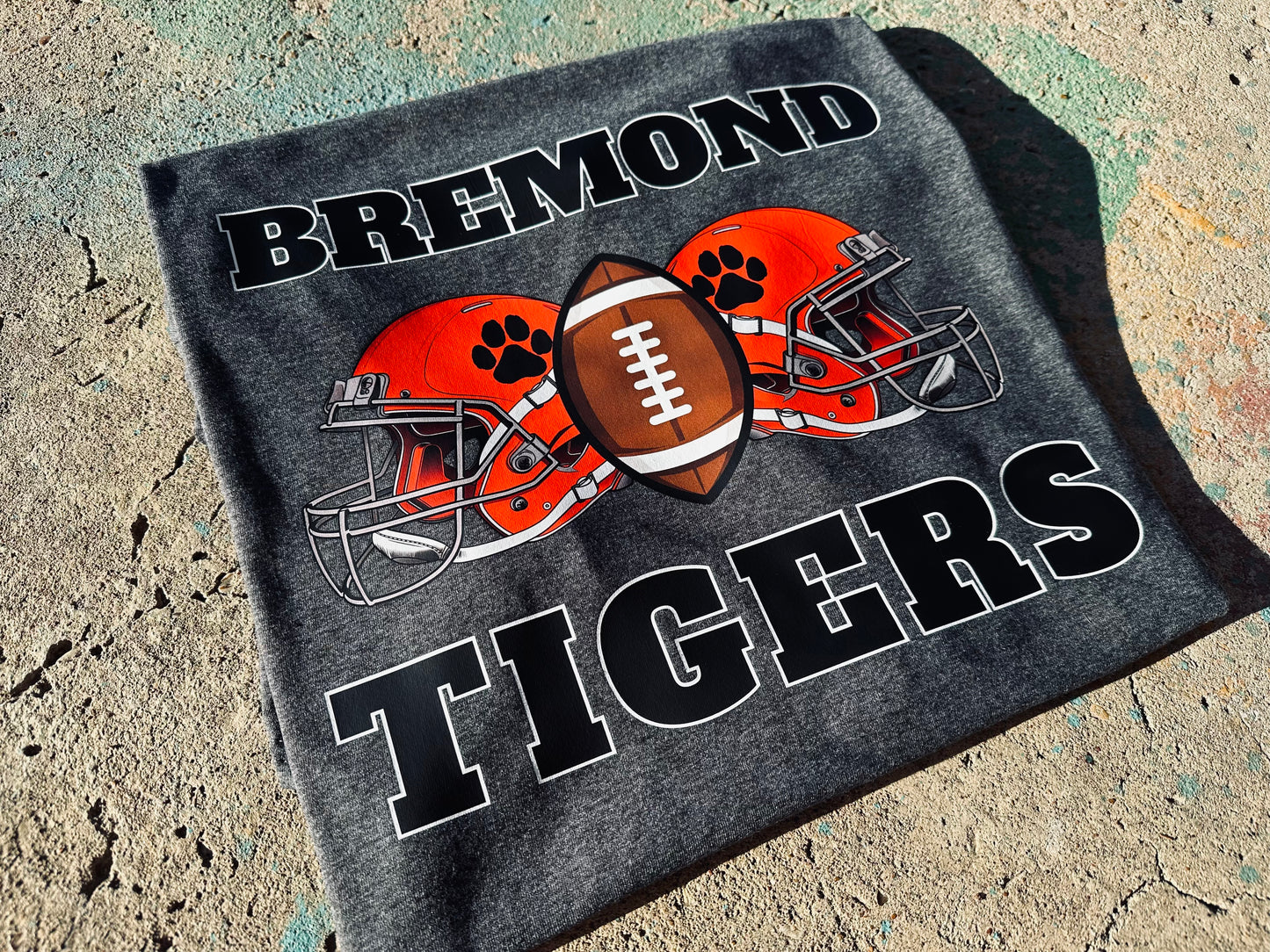 Bremond Tigers Helmet Tees - 2 Color Options