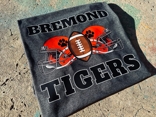 Bremond Tigers Helmet Tees - 2 Color Options