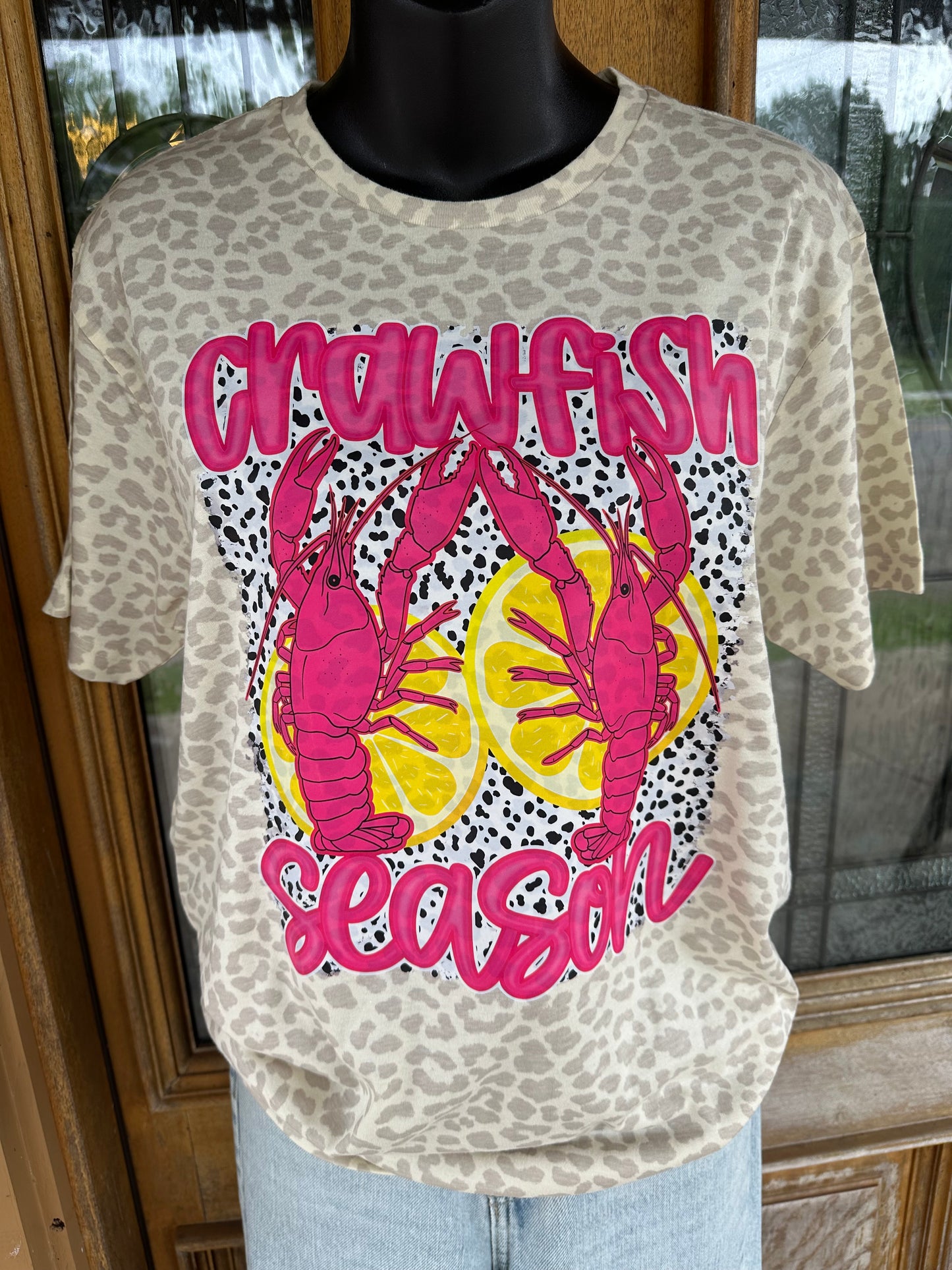 Crawfish Season Boujee Leopard Tee 2.0
