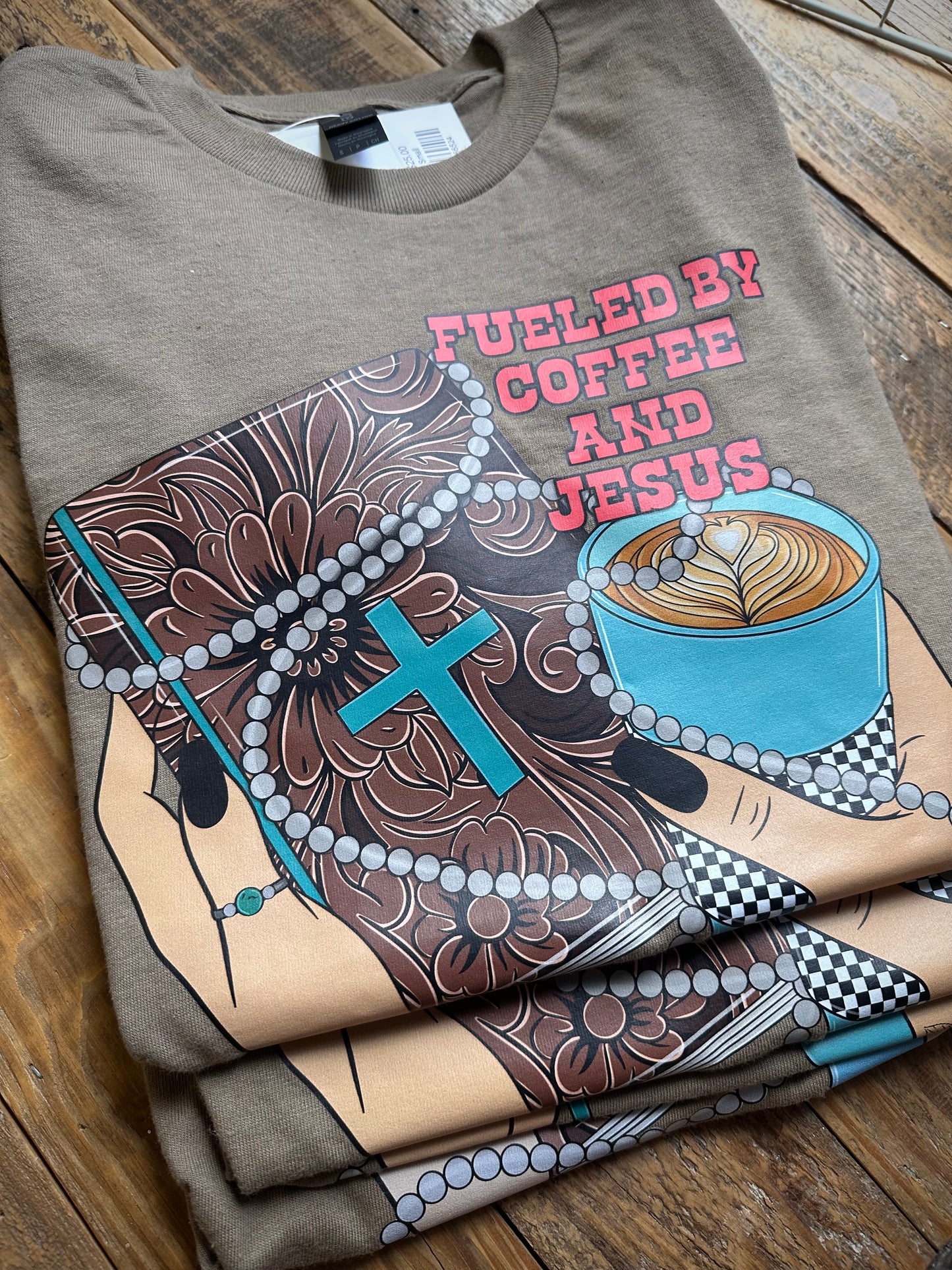 Fueled By Coffee and Jesus Tee