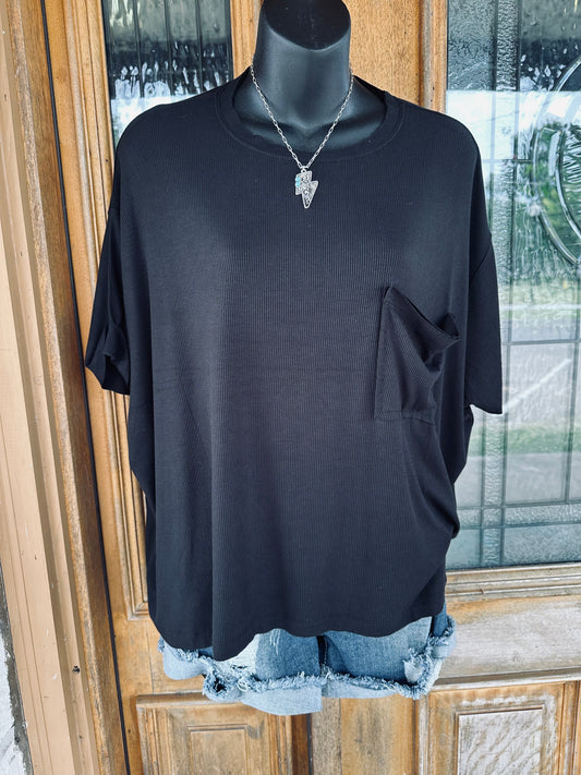 Taylor's Ribbed Oversized Top