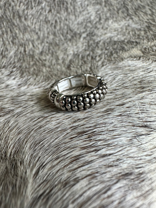 Like a Melody Silvertone Stretch Ring