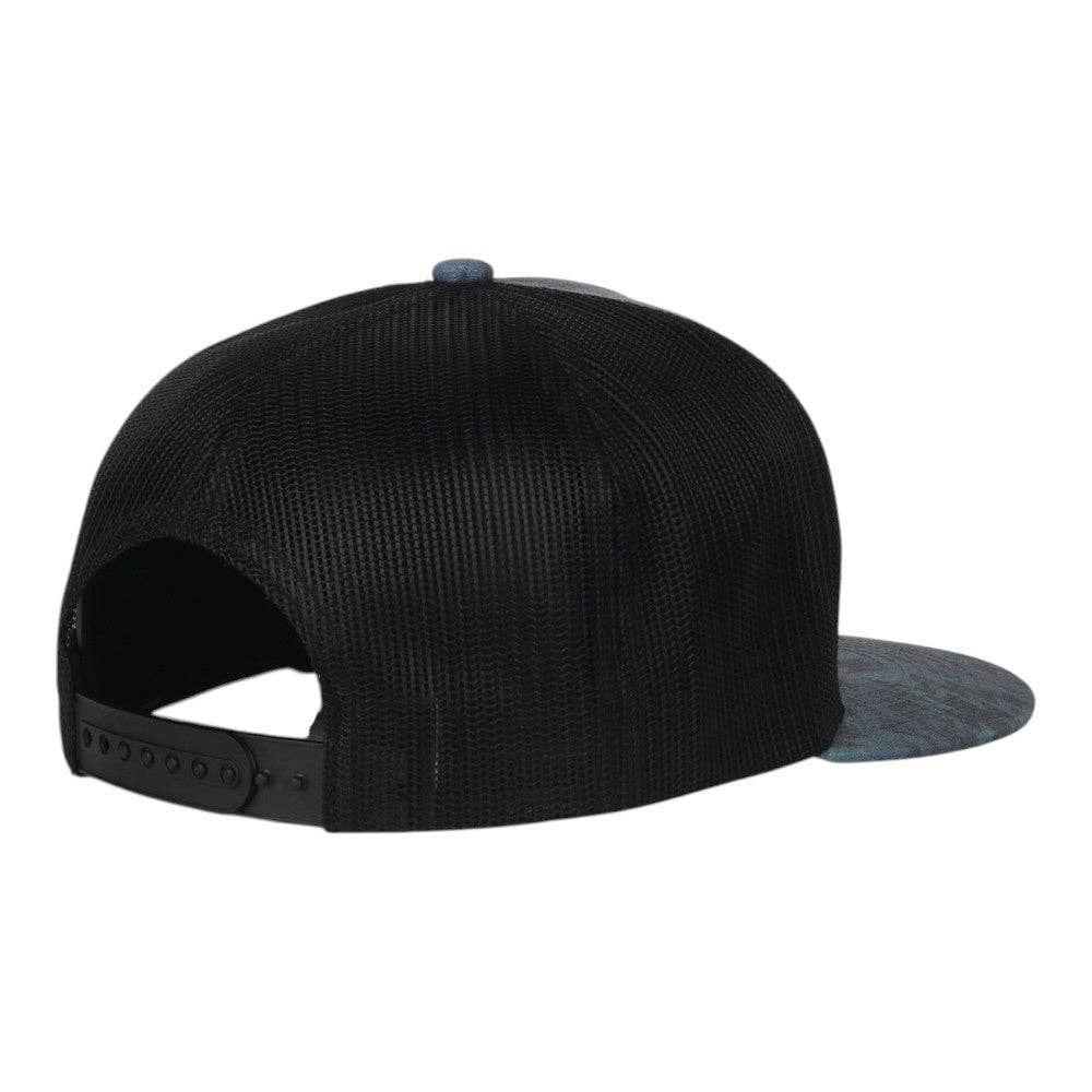Outdoor Cap OC510P Printed 5-Panel Mesh Back Cap: Indigo Aztec/Black