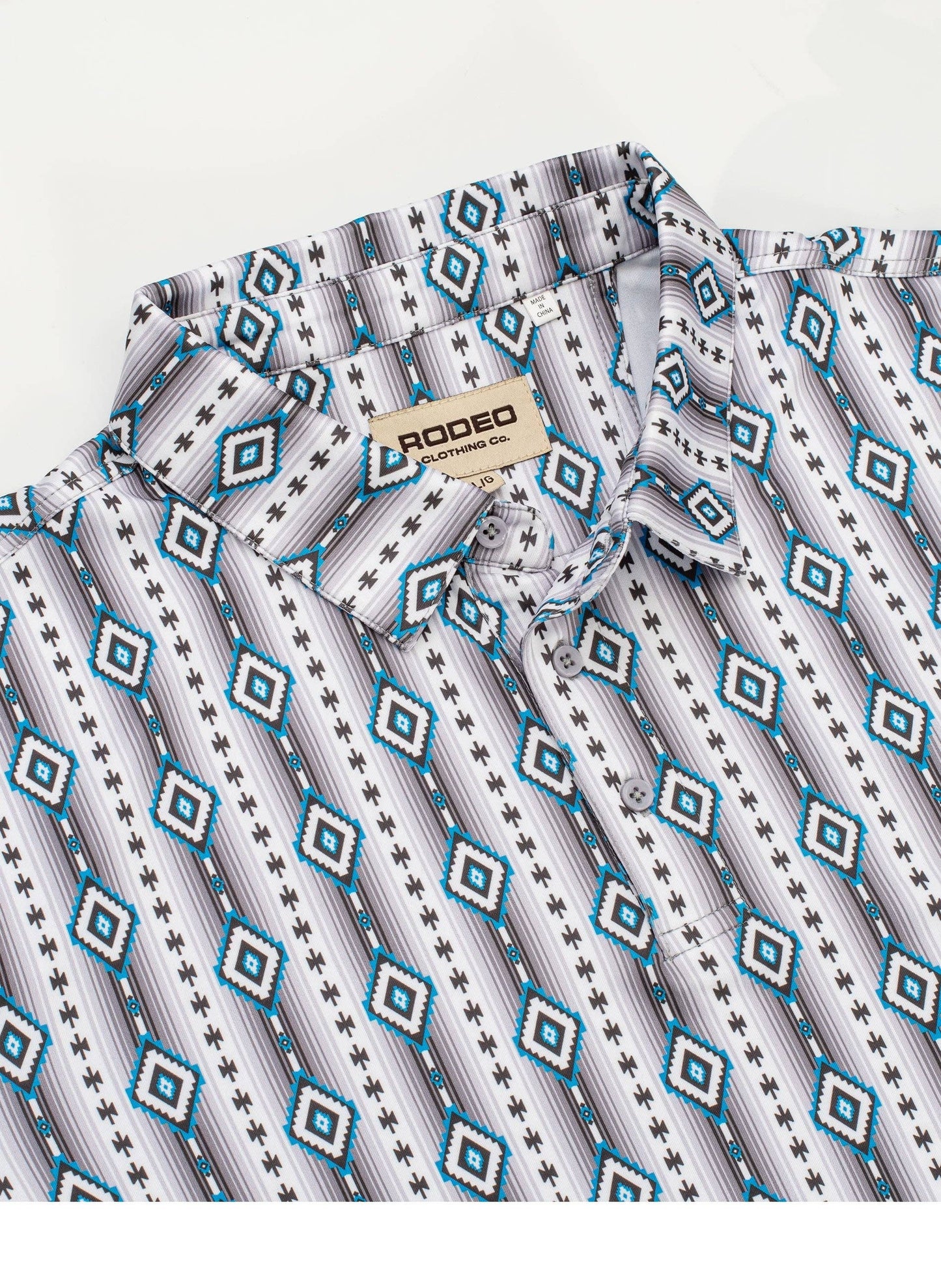 Sterling's Short Sleeve Modal Printed Polo Shirt