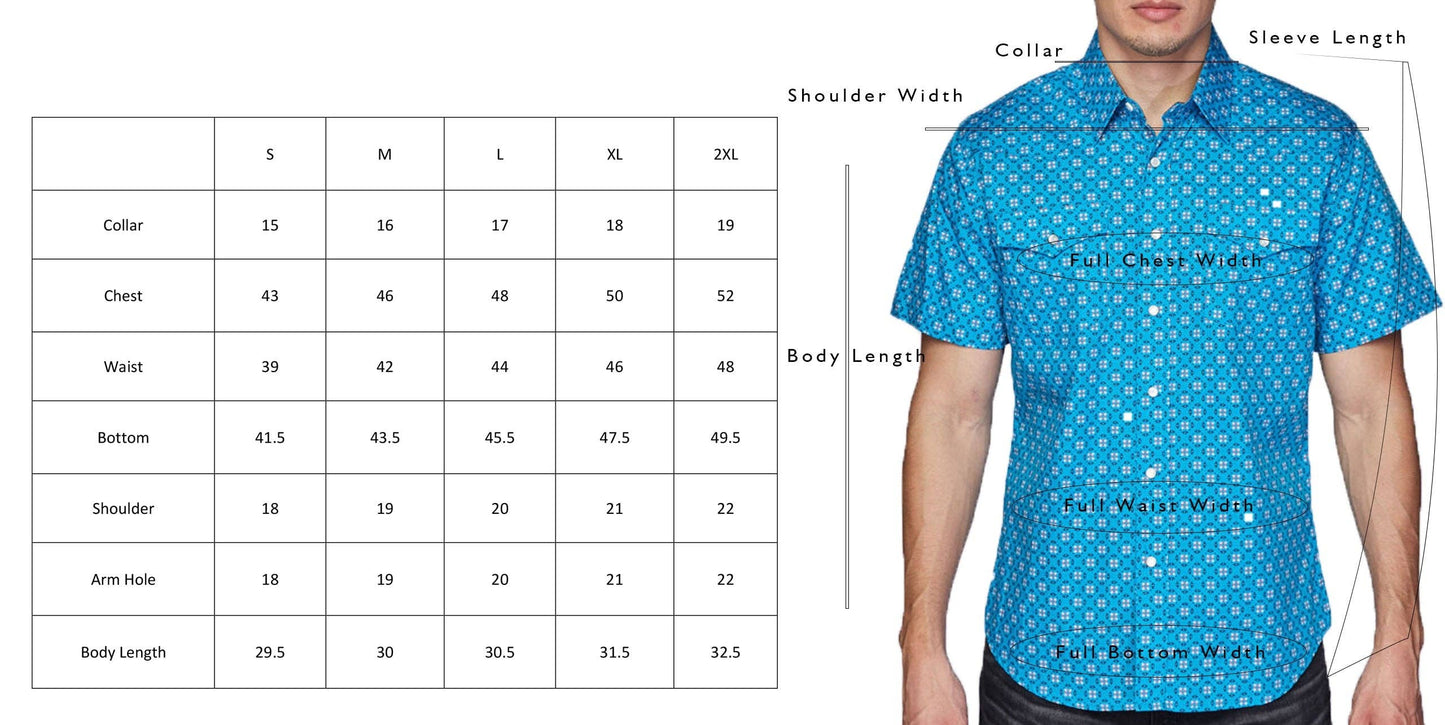 Cole's Short Sleeve Pearl Snap Print Shirt